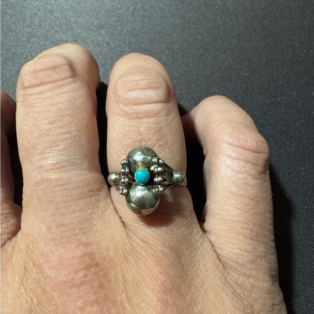 Silver and Turquoise Ring - Mexico